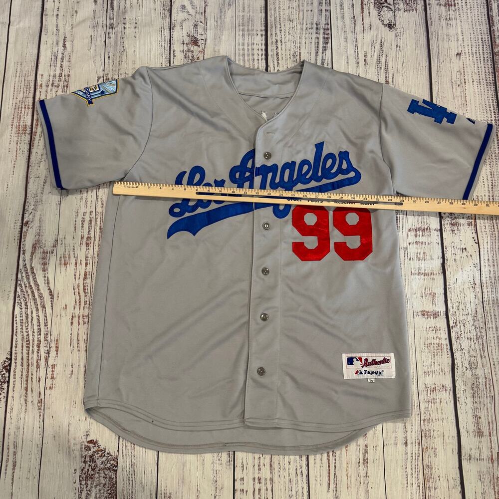 Majestic Manny Ramirez LA Dodgers #99 Gray Road Jersey Size 54 50th Anniv 2008 - Picture 11 of 11